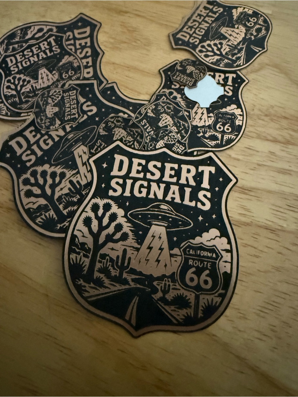 Black & Bronze Route 66 Decorative 3” Emblem Sticker